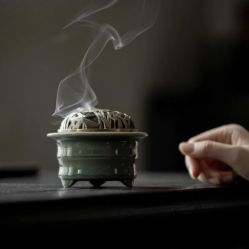 Candle Glass Supplies - Porte-encens en céladon de la Cuisinière