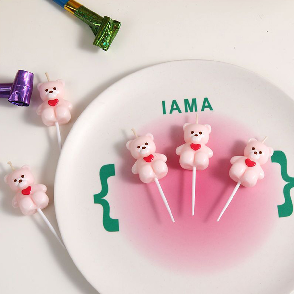 Candle Supplies Kit - HDPBear-Ensemble de Bougies de Dessin Animé,