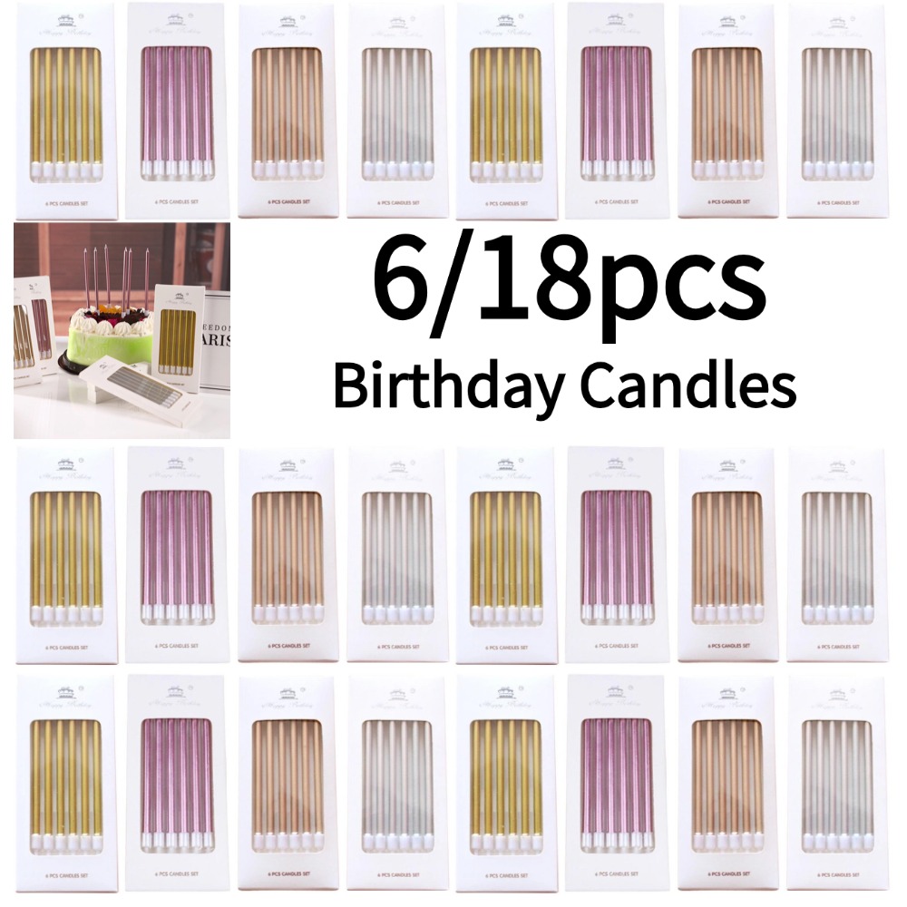 Candle Supplies Free Shipping - Bougies d'anniversaire en métal or argent,