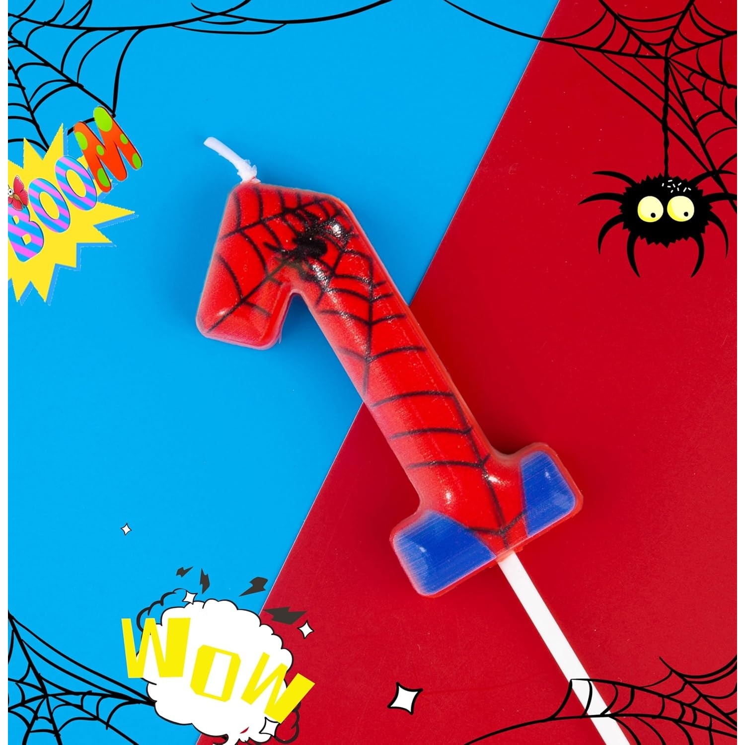 Candle Supplies Free Shipping - Bougies d'anniversaire Spider Party 0-9, Décoration